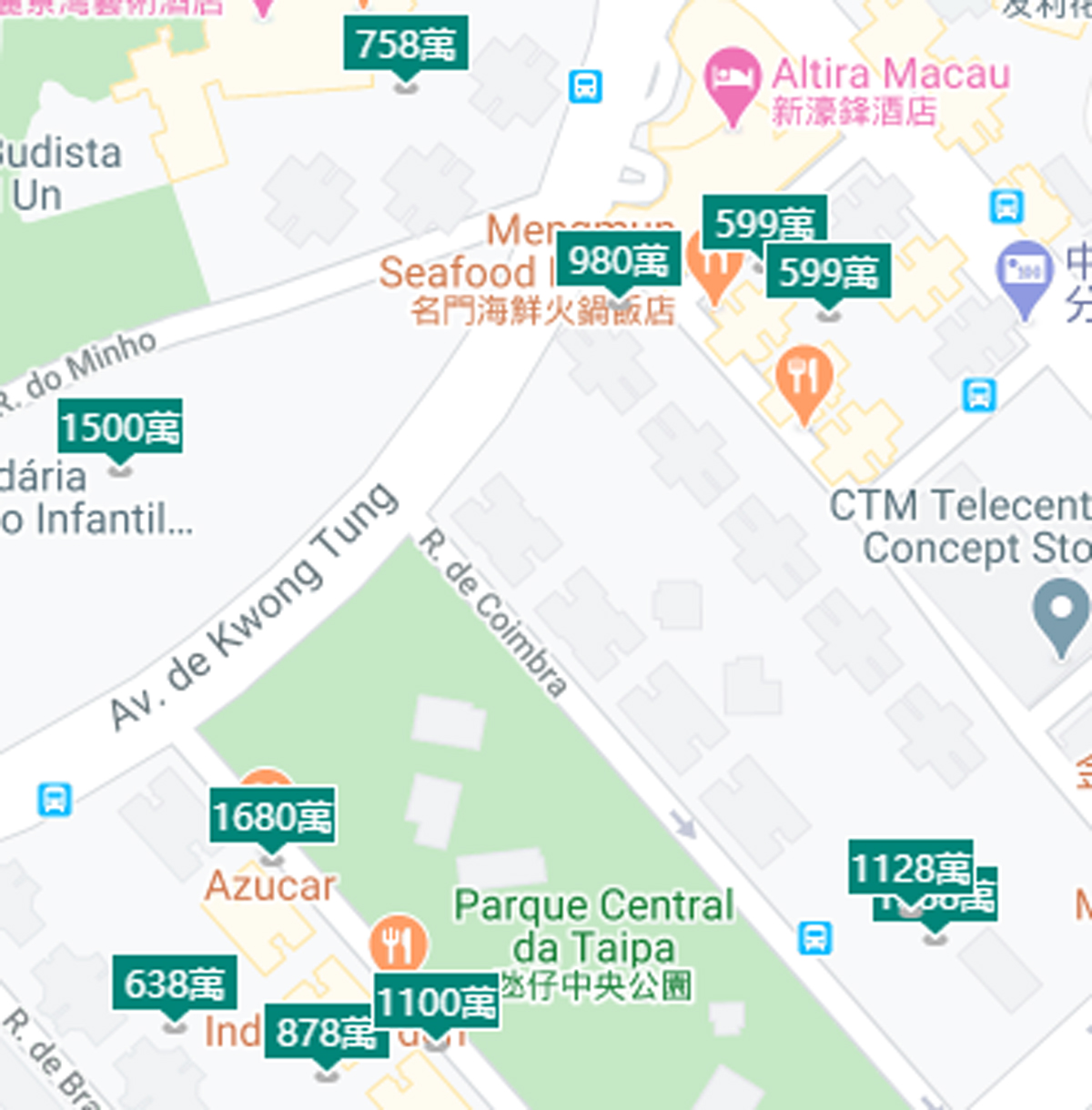 Search offer on map